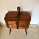 Vintage sewing basket feet compass