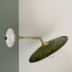Vintage green enamelled sheet metal wall lamp shade - 2 -