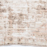 Distressed wool vintage runner rug 312x76cm