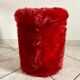 Red moumoute chair and pouf