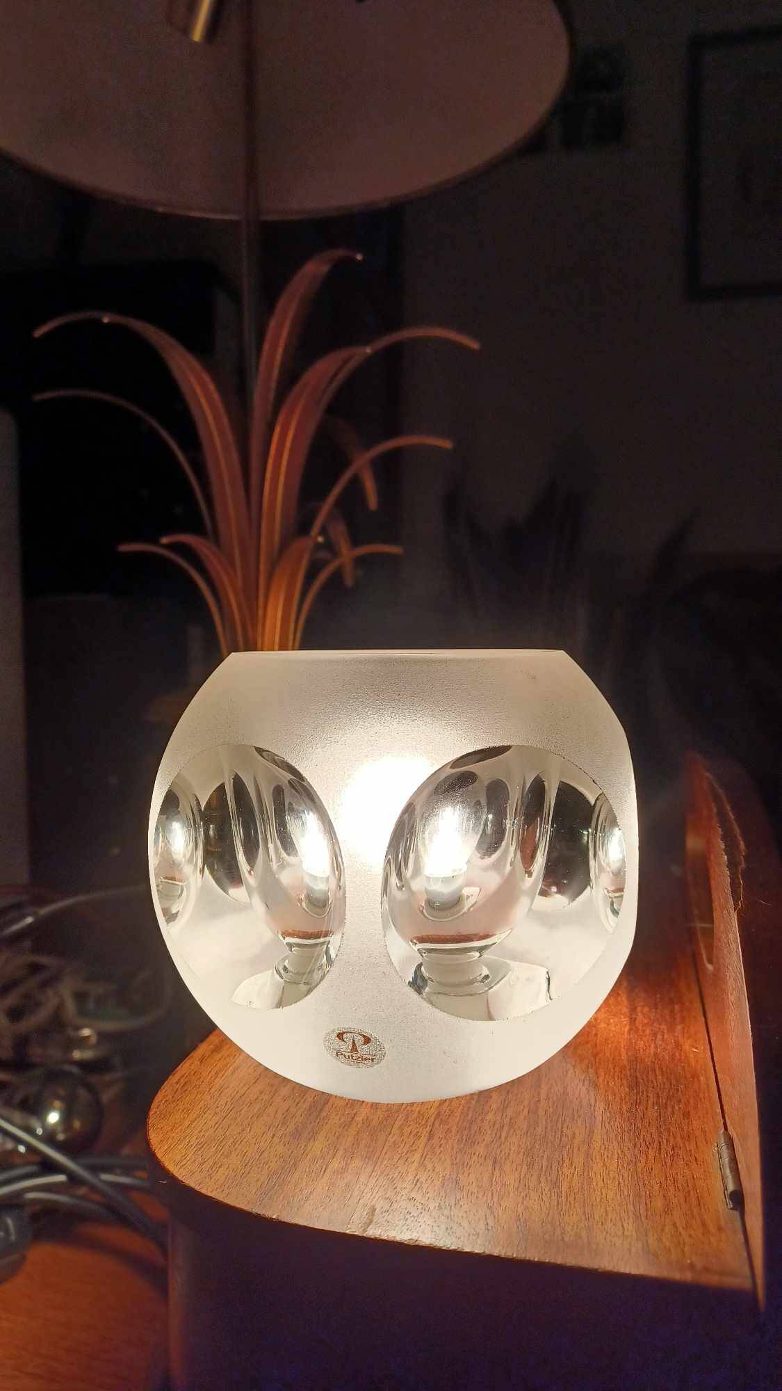 Glass table lamp by Peill and Putzler, 1970s