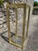 Vintage 1980s square gold metal end table/shelving by pierre vandel, 2 pieces