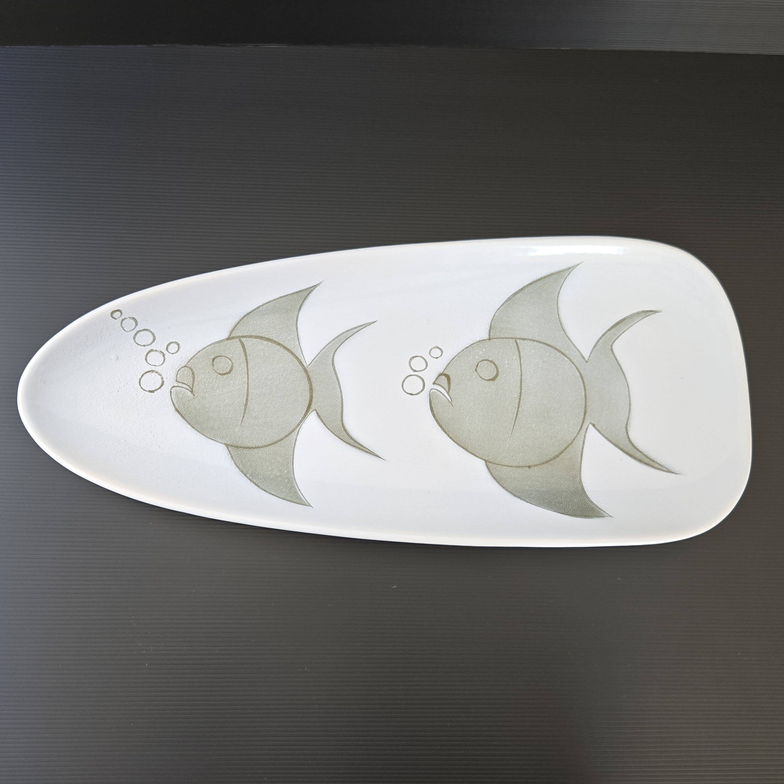 Vintage Niderviller 1960s fish dish