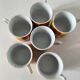 6 espresso cups decor Pop Flower power