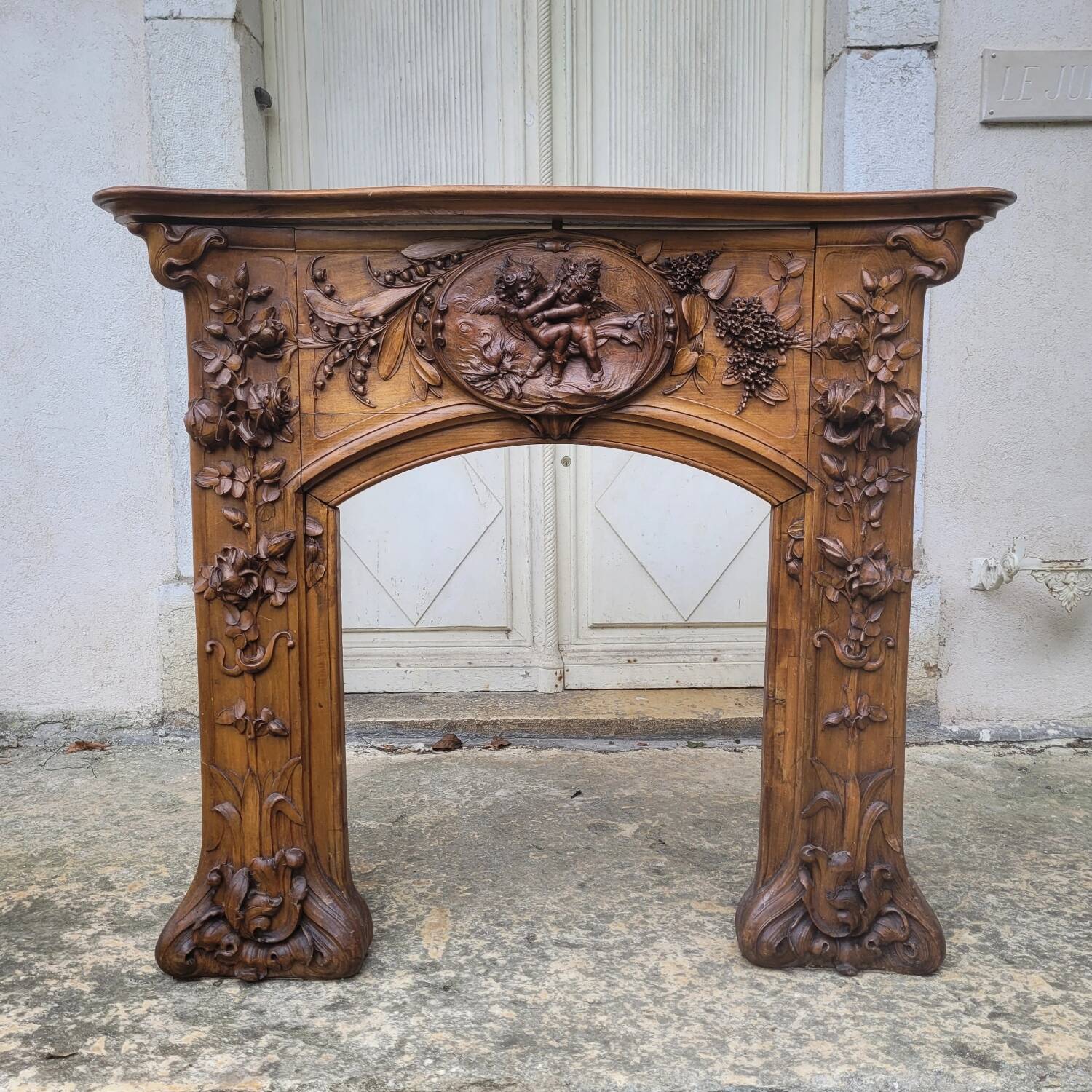 Art Nouveau fireplace.
