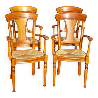 Ensemble de 4 chaises - fauteuils de style provençal