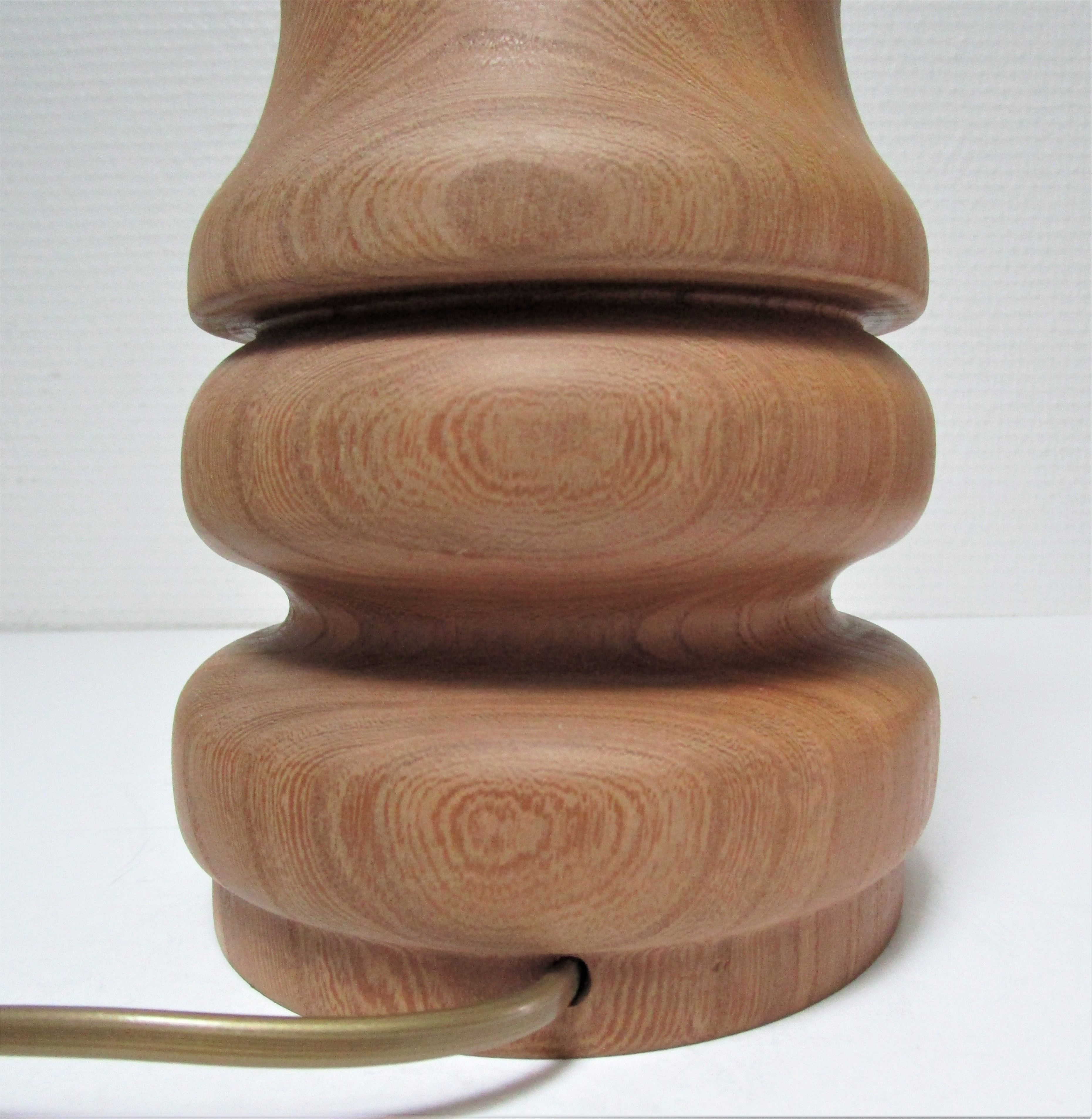 Lamp foot XL solid wood veined turned vintage