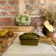 Beurrier vintage en majolique verte