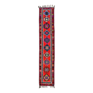 3x12 Colorful Turkish Oushak Runner Rug, 73x373 Cm