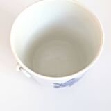 Cache-pot en porcelaine à pieds | Décor flora bleu cobalt | Lyngby Danemark