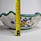 Deruta enameled ceramic bowl with bird decoration, 28 cm