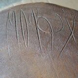 Ethnic ceramic wall lamp signed.