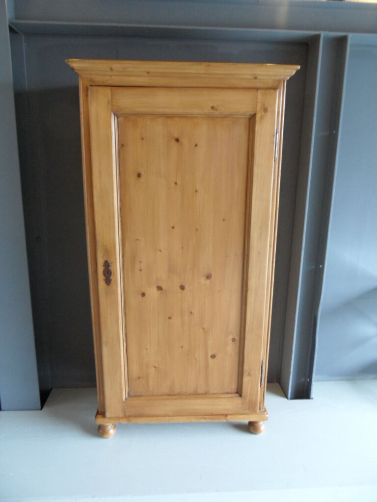 Antique pine one door cabinet