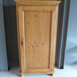 Antique pine one door cabinet