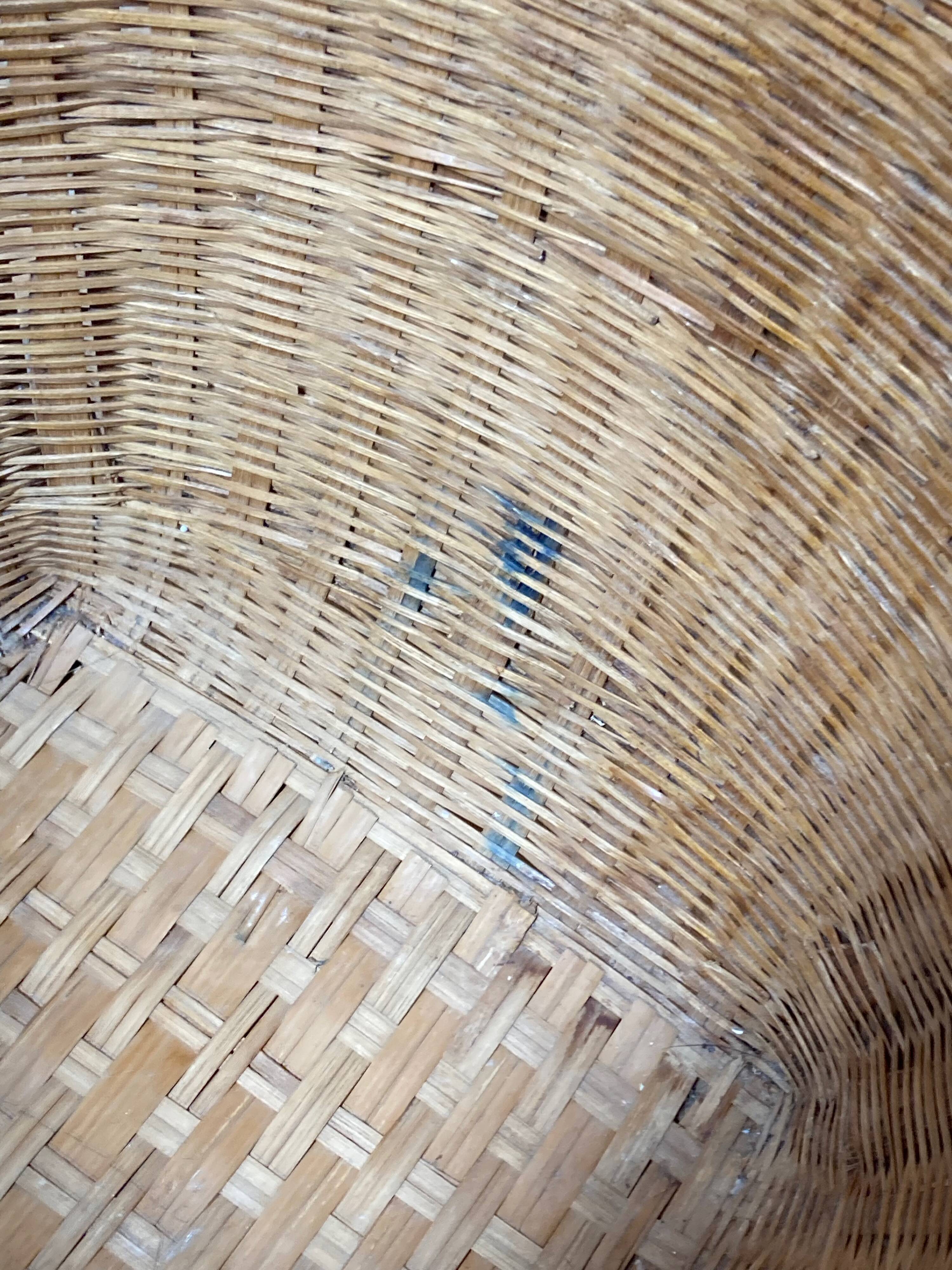 Rattan and wicker basket