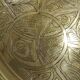 Chiseled solid brass tray North Africa