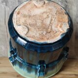 Iridescent Art Deco earthenware planter