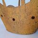 basket-shaped planter in patinated iron