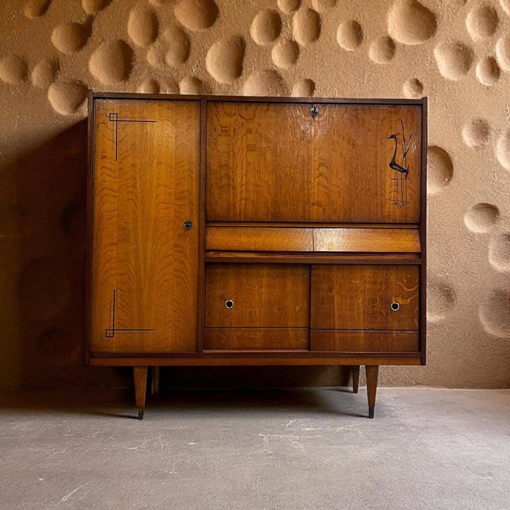 Armoire / secrétaire / meuble bar vintage en bois