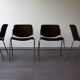 Set of 4 DSC 106 chairs by Giancarlo Piretti for Castelli, Italy, 70s
