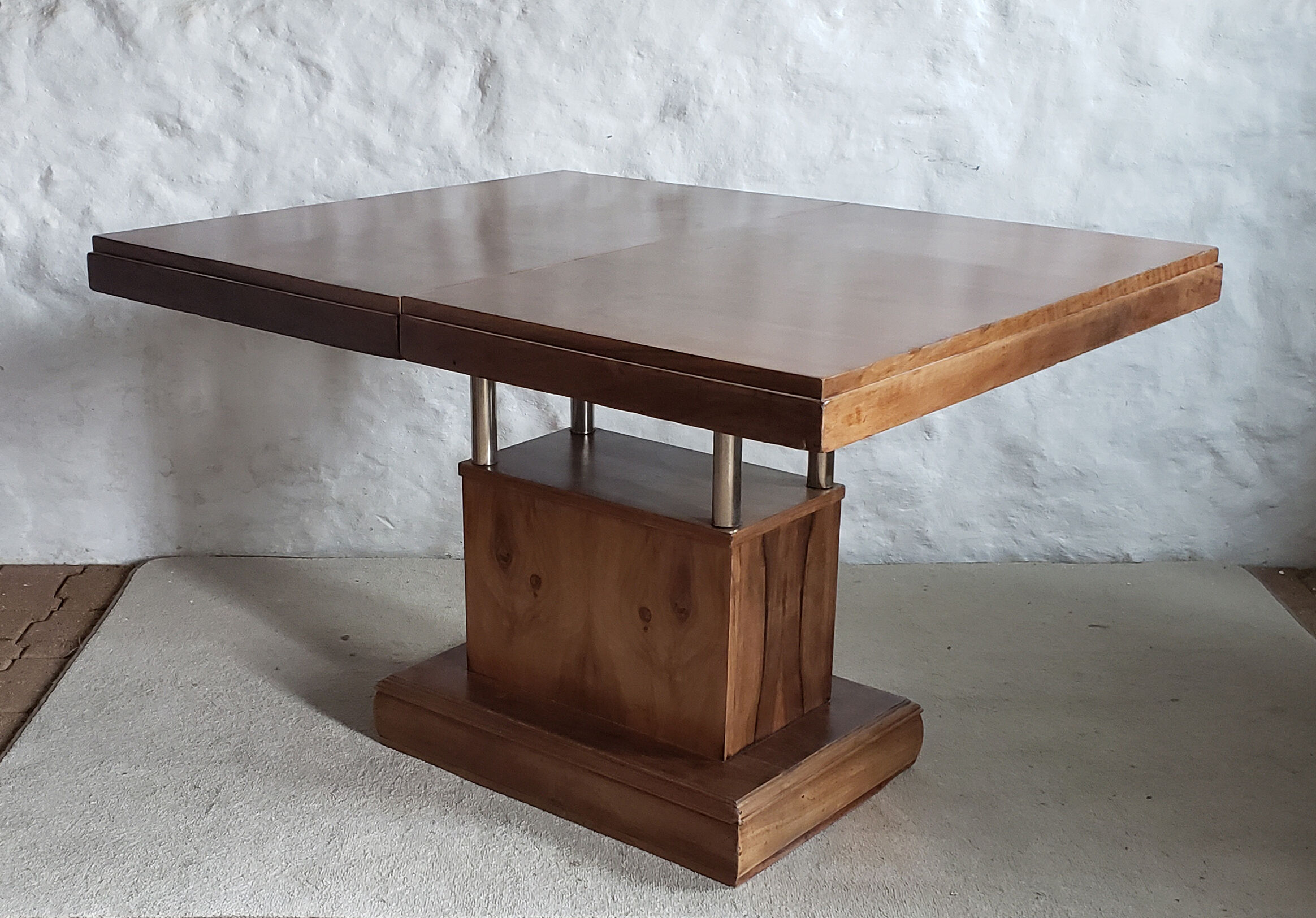 Walnut art-deco table