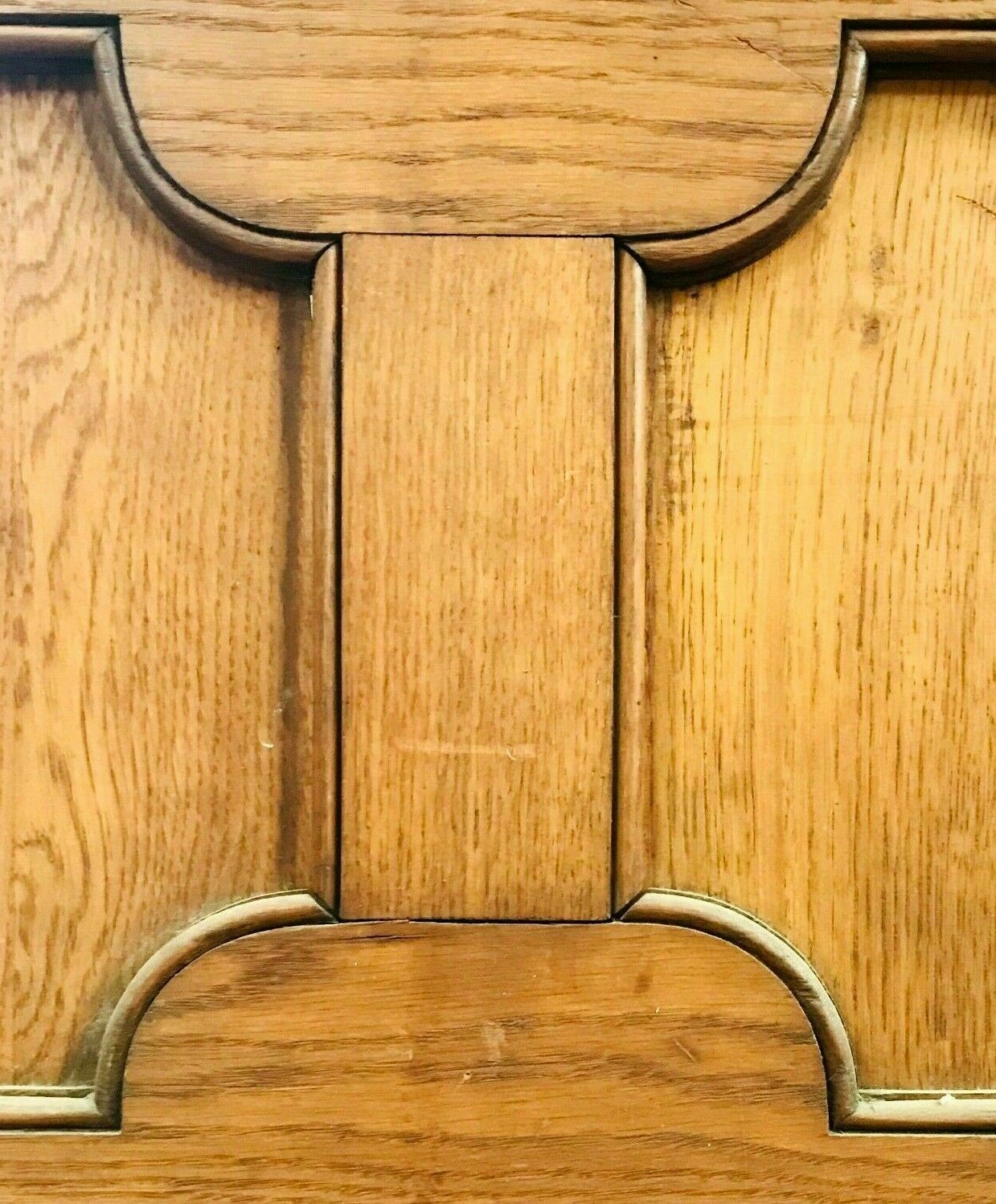 Art Deco moulded oak woodwork elements 20th century