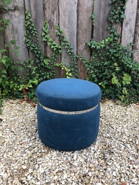 Fauteuil et ottoman années 80