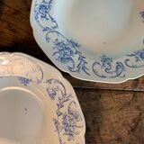 Set of six hollow plates Regout model Ortus