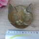 Vintage brass cat ashtray