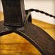 Brutalist lamp base in wrought and beaten iron, France, 1920 to 1960.