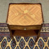 Louis XV style bedside table in rosewood and oak from the 1970s.