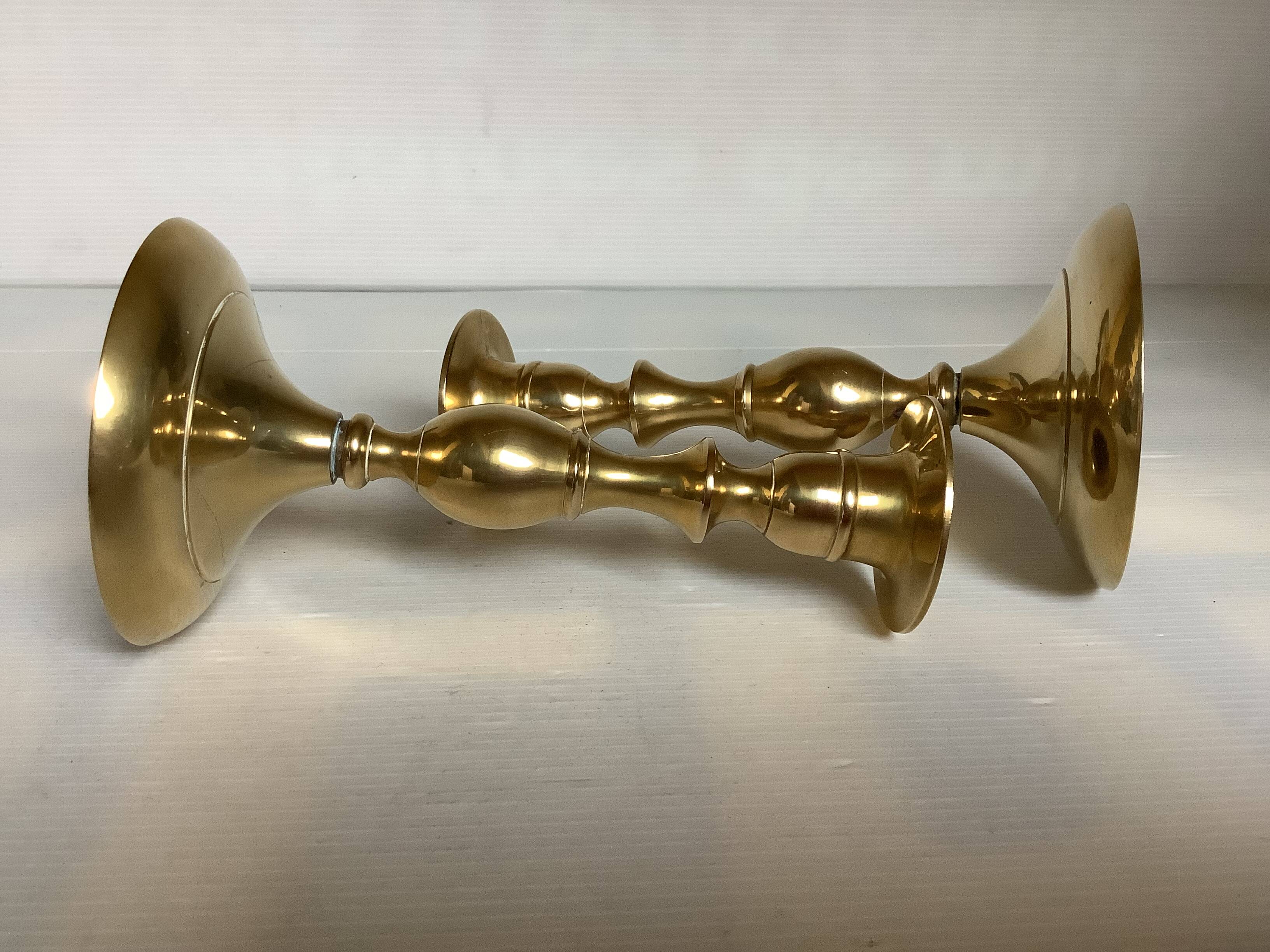 Pair of brass candlesticks