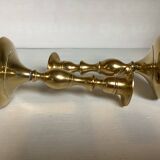 Pair of brass candlesticks