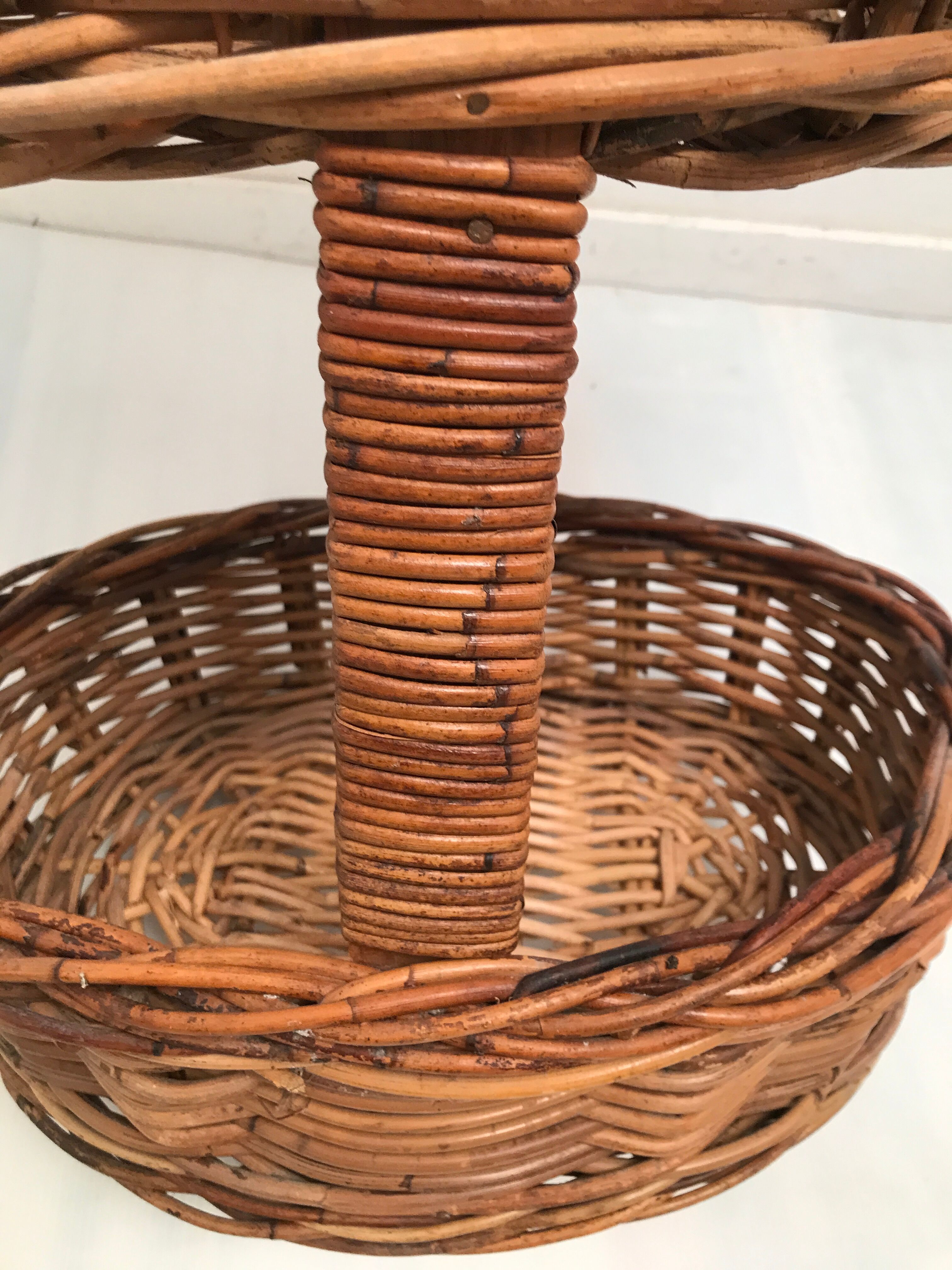 3-storey basket on vintage legs