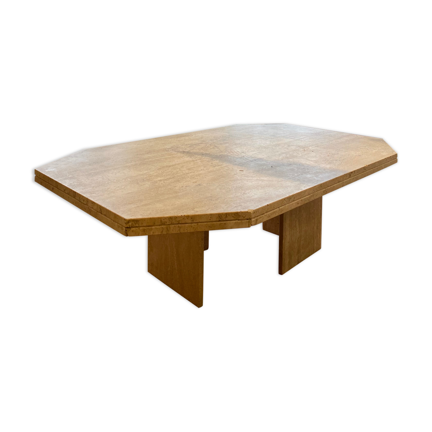 Travertine coffee table 70s