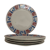 5 flat plates Sarreguemines, Tabarin model