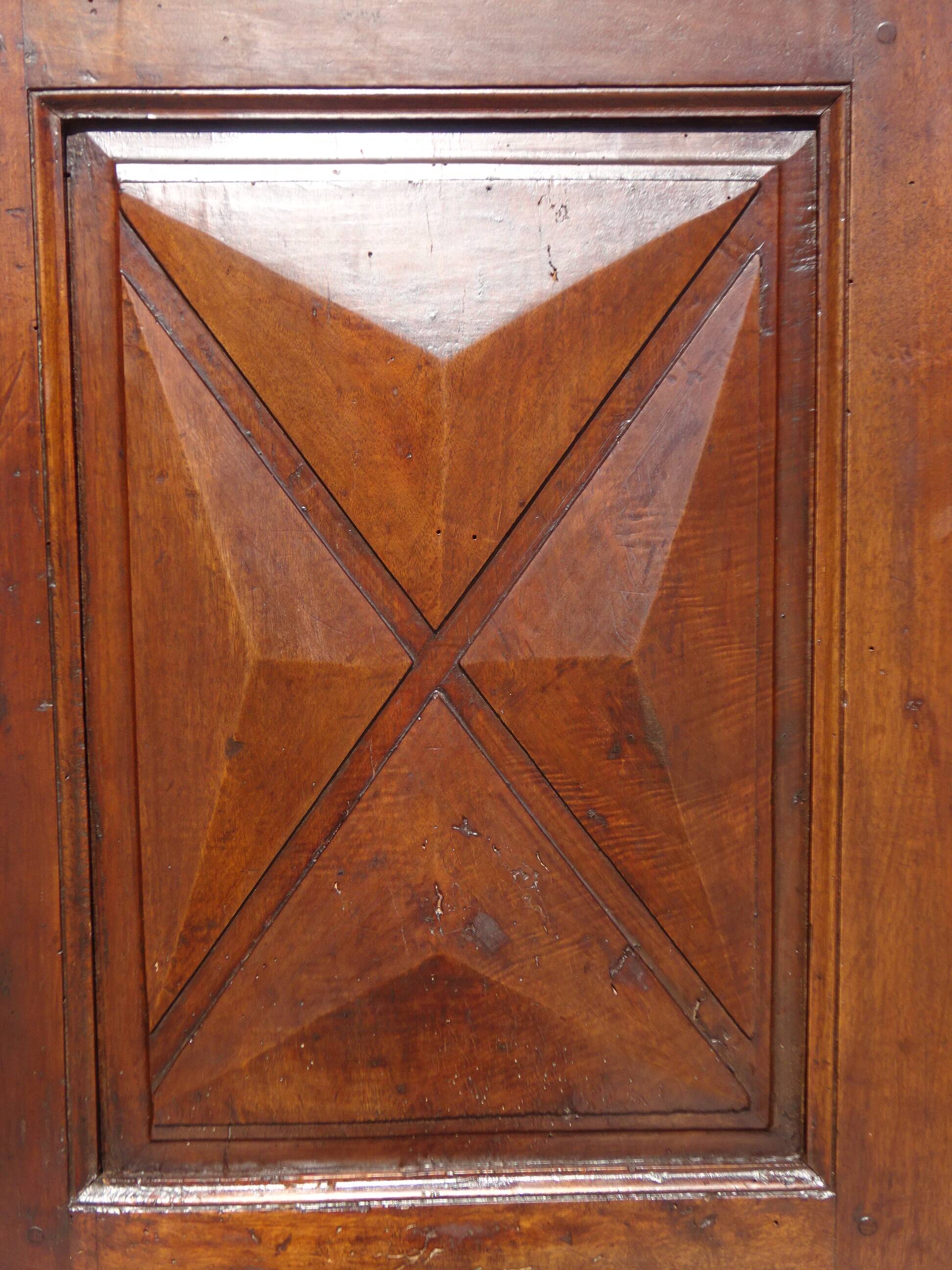 Antique Louis XIII wardrobe, diamond points
