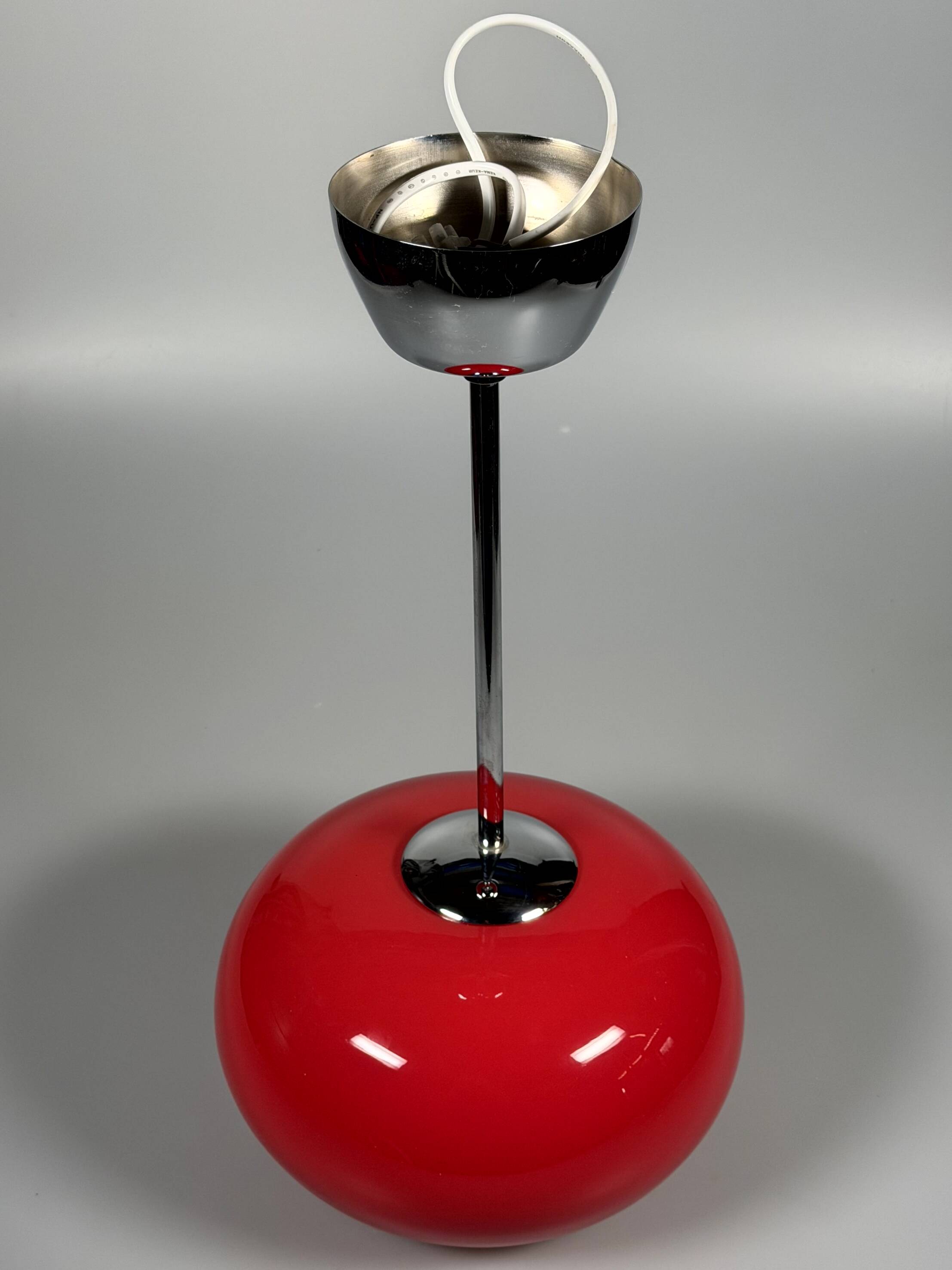 1960s 1970s Pendant Light Glass Ceiling Lamp Space Age Design