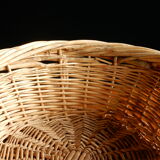 Woven wicker basket