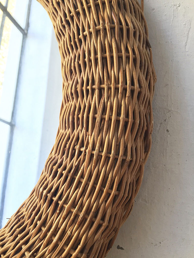 Mirror round Wicker 59 cm