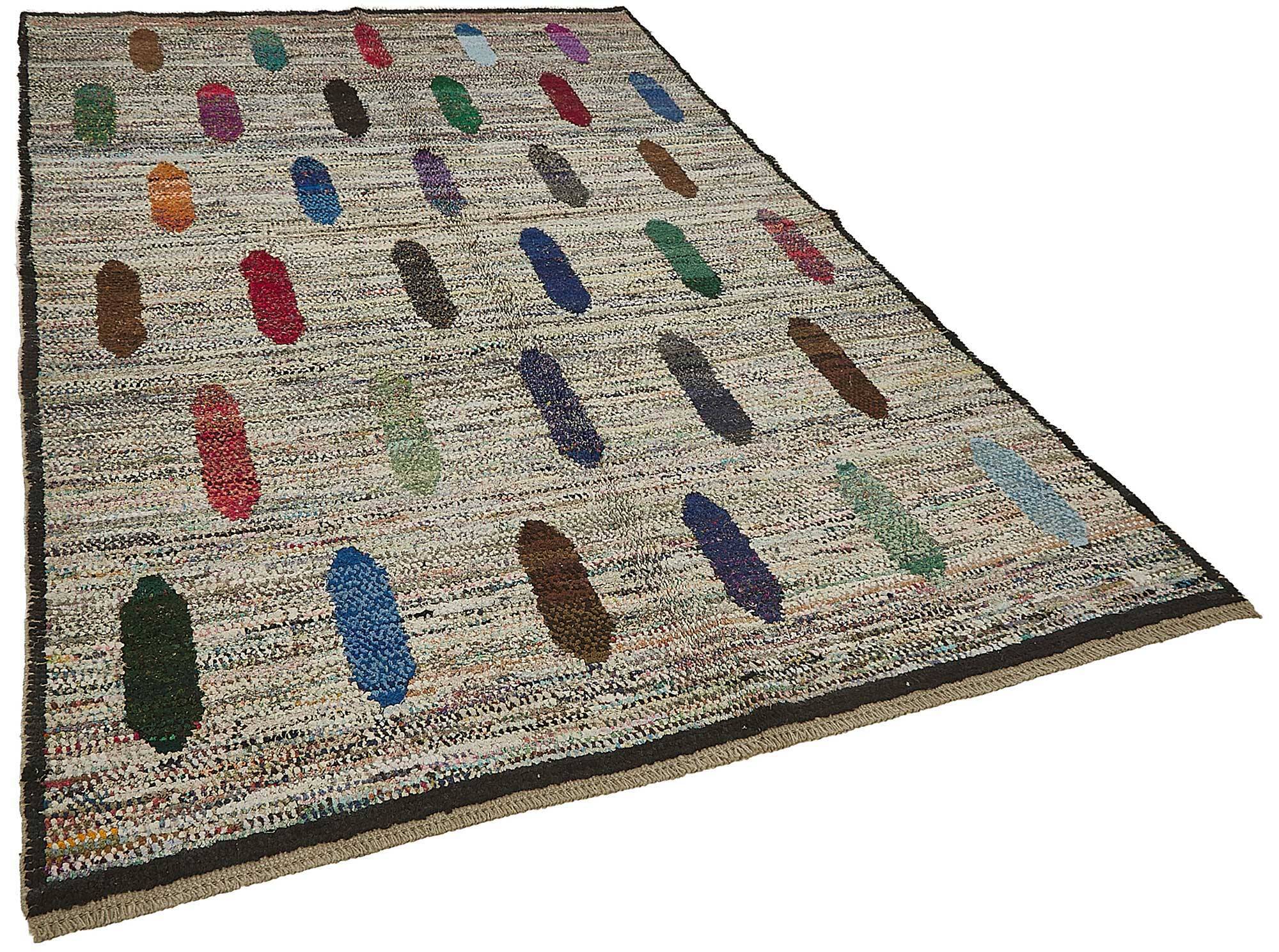 Handwoven Turkish Recycled Boho Rug 194 cm x 296 cm
