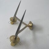 Old double wall lamp in vintage molded glass