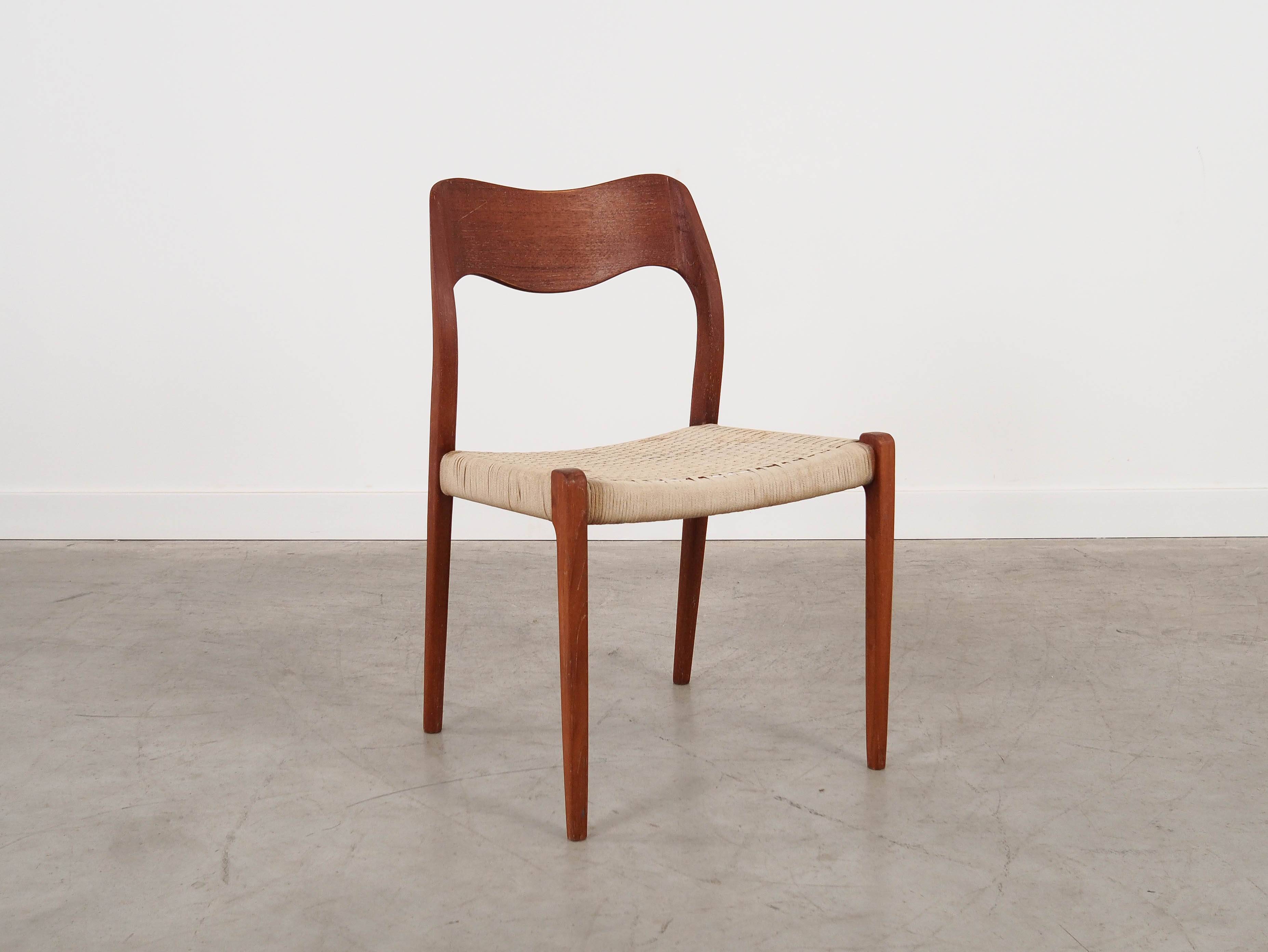 Teak chair, Danish design, 1960s, designer: Niels Otto Møller