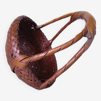 Panier ikebana japon bambou tressé XXth