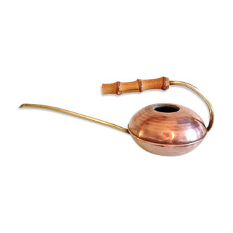 Red copper watering can in Scandinavian style 60s-70s
