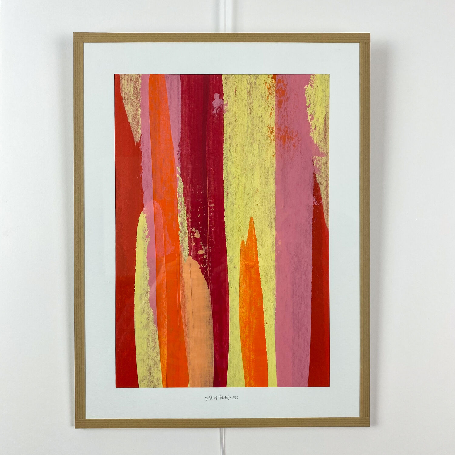 Peinture originale sous-verre « Couché de soleil »