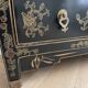 Meuble de rangement chinois vintage laqué noir