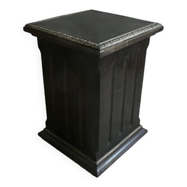 Colonne sellette Napoléon III, bois noirci et bronze, XIX