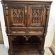 Pair of Gothic style cabinets in dark oak from the 19th century.