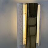 Pair of vintage wall lights, brass and white perforated metal, Hans Agne Jakobsson